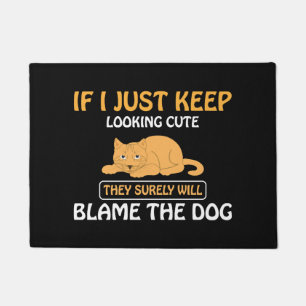 FUNNY CAT                  DOORMAT