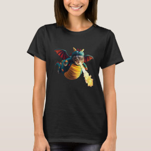Funny Cat Dragon Costume Fire Breathing Cosplay T- T-Shirt