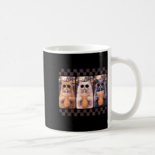 Funny Cat Drinking Iced Coffee Meme Animal Iced Mug