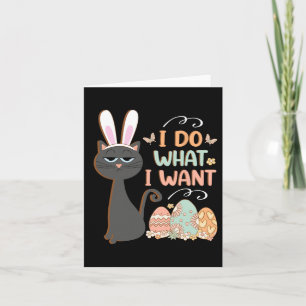 Funny Cat Easter What I Want Easter Bysket Stuffer Card