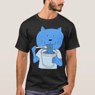 Funny cat eating spaghetti T-Shirt