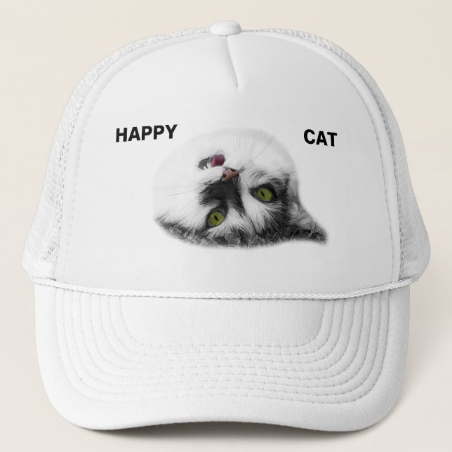 Funny Cat elegant customisable Trucker Hat (Front)