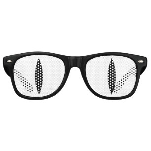 Funny Cat Eyes Glasses (White)