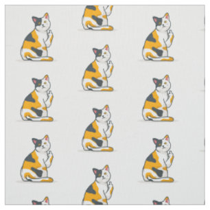 Funny Cat Fabric