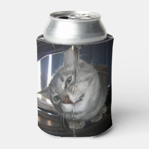Funny Cat Face After Drinking From Tap, Can Cooler