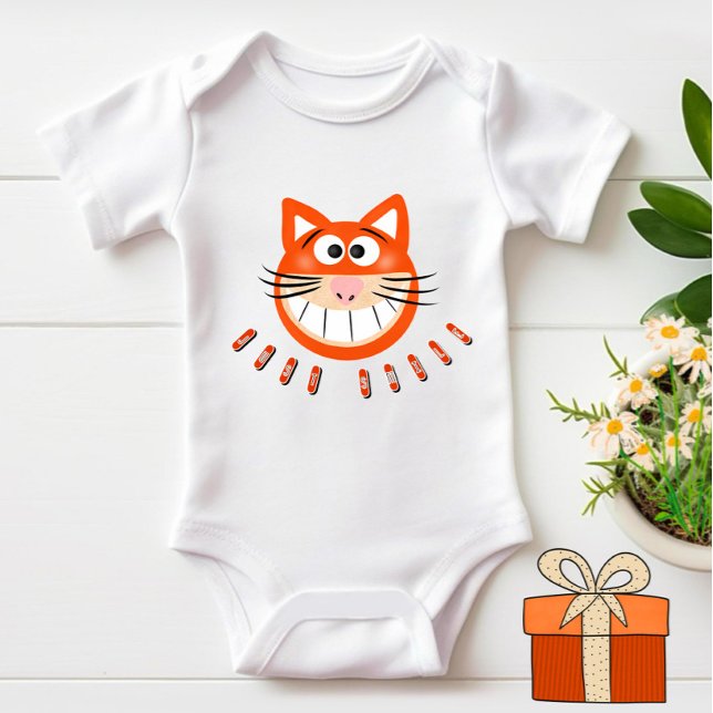Funny cat face baby bodysuit (Creator Uploaded)
