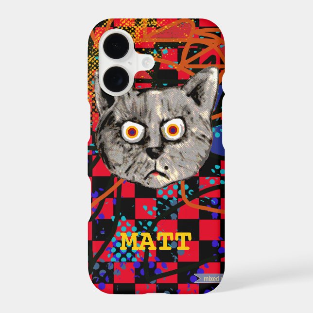 funny cat face personalized (Back)