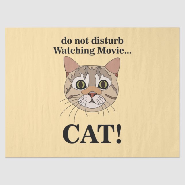Funny Cat Face  Tissue Paper (Front)