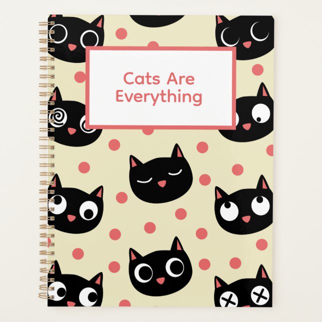 Funny Cat Faces Planner (Front)
