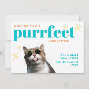 Funny Cat Farewell 202 Do it Over 2022 Christmas  Holiday Card
