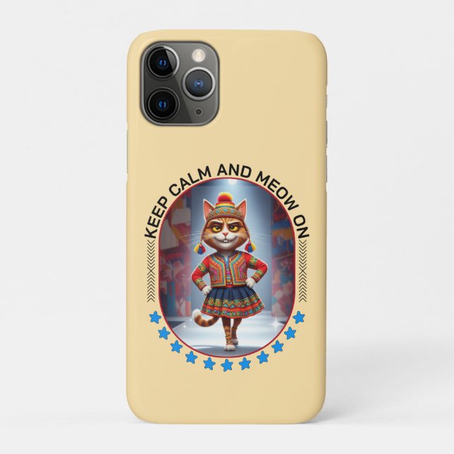 funny cat fashion show Case-Mate iPhone case (Back)