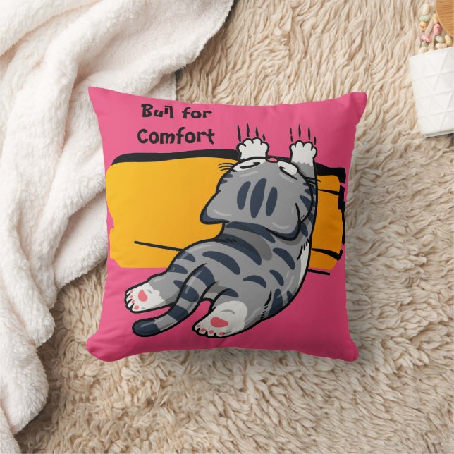 Funny Cat, Fat Cat, Funny Script, Modern Trendy  T Cushion (Blanket)