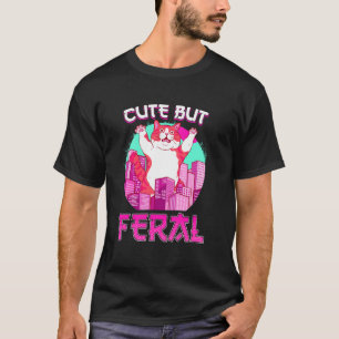 Funny Cat, Feral Girl Party Vacation Summer T-Shirt