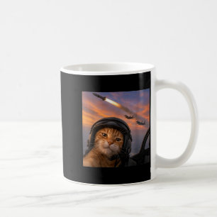 Funny Cat Fighter Pilot Selfie Squad Meme Kitty Coffee Mug