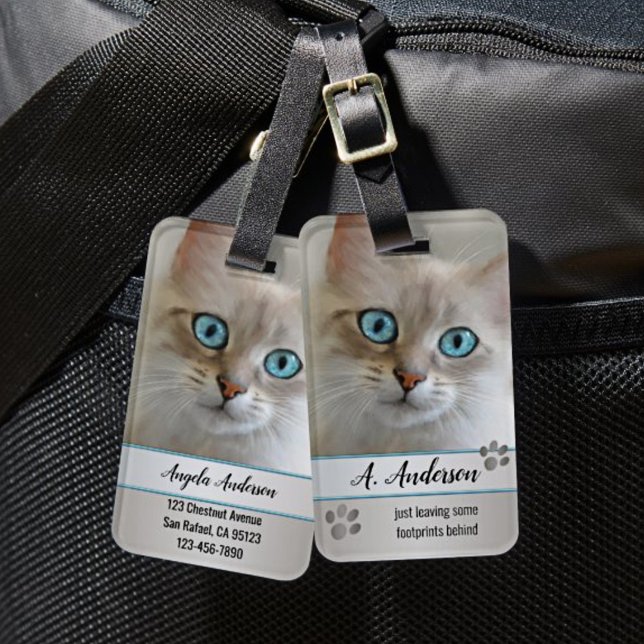 Funny Cat Fine Art Luggage Tag (Creator Uploaded)