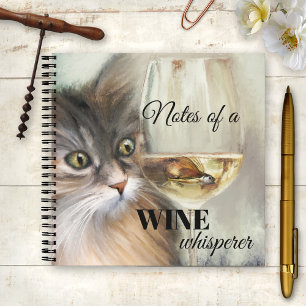Funny Cat Fine Art Wine Lover Notebook