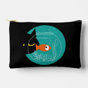 Funny Cat & Fish Pouch – Kuro Catto + Kin-chan