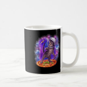Funny Cat Flying A Pizza Astronaut Kitten Space Ki Coffee Mug