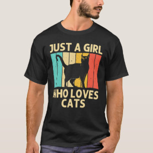 Funny Cat For Girls Kid Black Cat Cat Person Cats T-Shirt