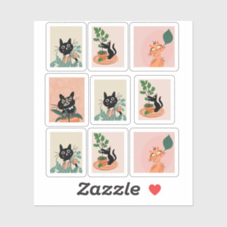 Funny Cat Frame Stickers
