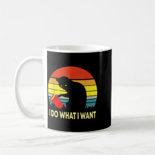 Funny Cat Gift Vintage Sunset I Do What I Want Cat Coffee Mug
