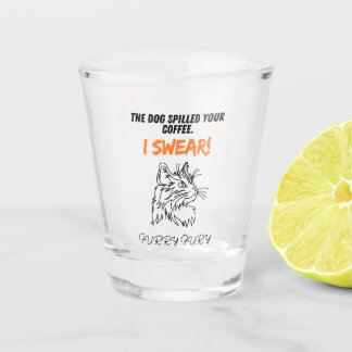Funny cat glass