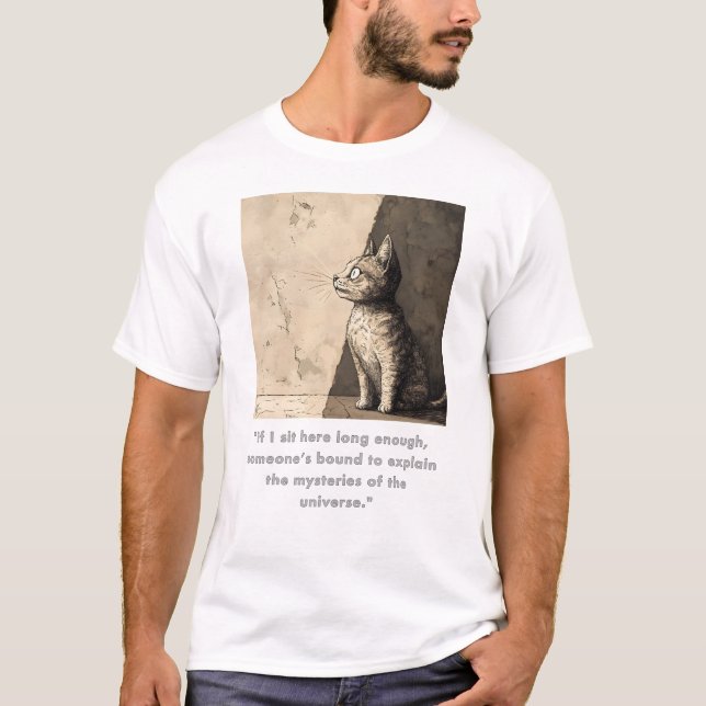 Funny Cat Graphic Design #5 T-Shirt (Front)