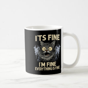 Funny cat graphic men women kids weird crazy meme coffee mug