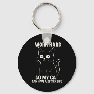 Funny Cat Graphic Tee Men Women Coworker Meme Humo Key Ring