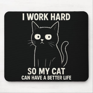 Funny Cat Graphic Tee Men Women Coworker Meme Humo Mouse Pad