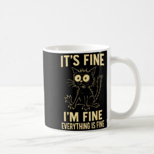 Funny Cat Graphic Tee Men Women Kids Weird Crazy M Coffee Mug