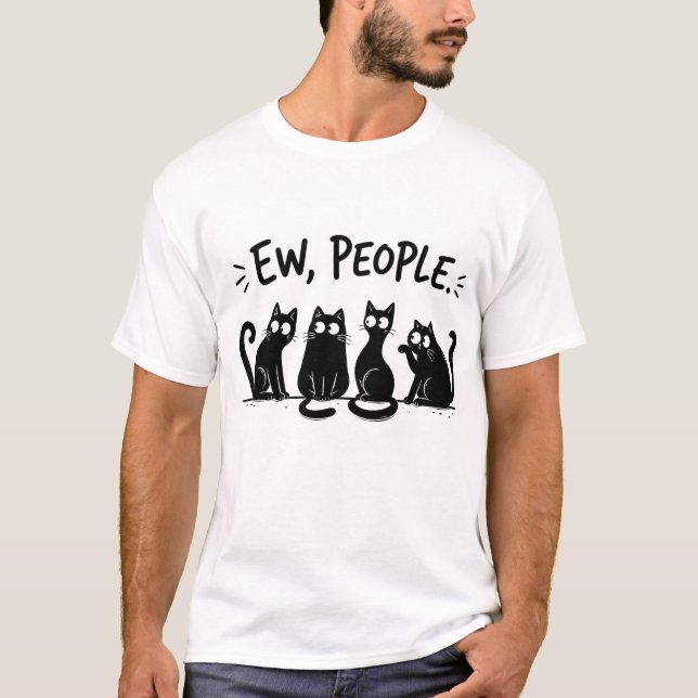 Funny Cat Group Cute Feline Design T-Shirt (Front)