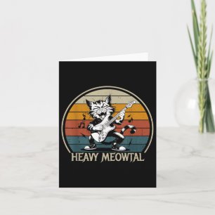 Funny Cat Guitar Shirt - Jamming Rock Cat Playing  Card