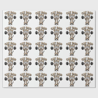 Funny Cat Gym for Dad Wrapping Paper
