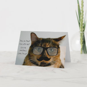 Funny Cat Halloween Card, Cat in Disguise Card