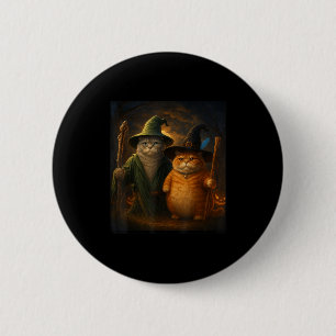 Funny Cat Halloween Cat Meme Wizard Cat Weird Cute 6 Cm Round Badge