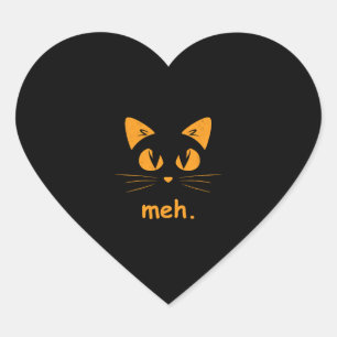 Funny Cat Halloween Shirt For Men Women Heart Sticker