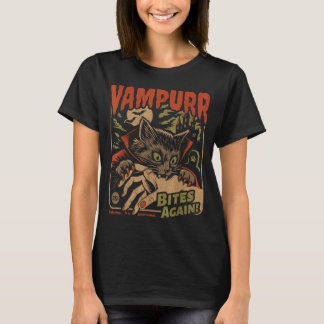 Funny Cat Halloween Vintage Graphic T-Shirt