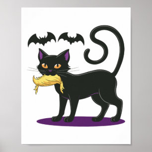 Funny Cat Halloween Voting Election 2024 Usa  Poster