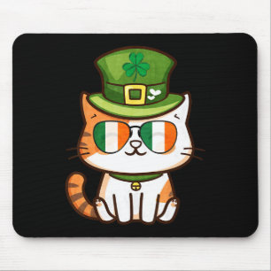 Funny Cat Happy St Patricks Day Mouse Pad