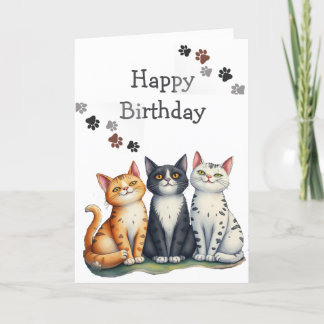 Funny Cat Herder Quote Cat Lover Birthday Thank You Card