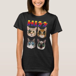 Funny Cat Hiss Rock and Roll for Cat Lovers T-Shirt