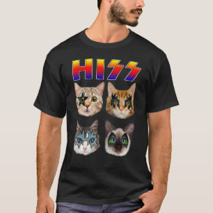 Funny Cat Hiss Rock and Roll  for Cat Lovers T-Shirt