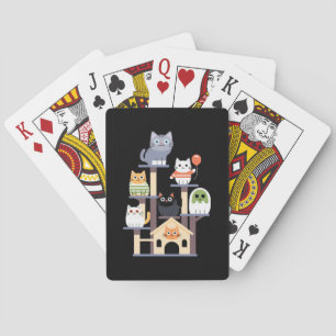 Funny Cat Horror Movies Cute Halloween Cat Kitty  Playing Cards