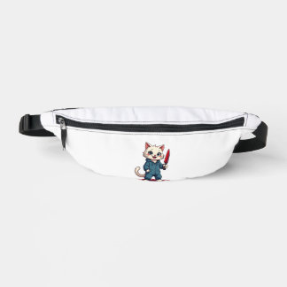 Funny Cat Horror Movies Cute Halloween For Cat Kit Bum Bags