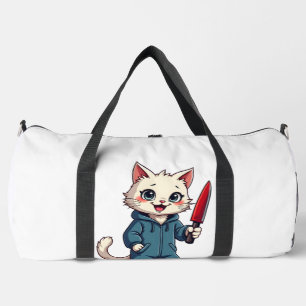 Funny Cat Horror Movies Cute Halloween For Cat Kit Duffle Bag