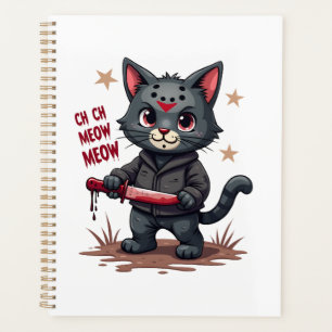 Funny Cat Horror Movies Cute Halloween for Cat Kit Planner
