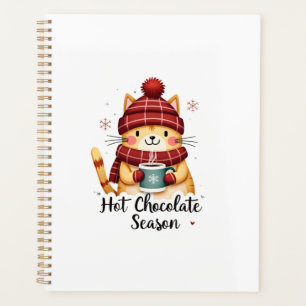 Funny Cat Hot Choco Season Merry Christmas Mum Dad Planner