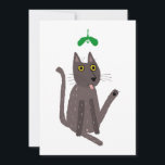 Funny Cat Humour Holiday Card<br><div class="desc">Enjoy a bit of holiday humour with this fun and cheeky cat design.  Original art by Nic Squirrell. Change the text on the back to customise.</div>
