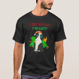 Funny Cat I Do What I Want Sarcastic Cat Lover Gif T-Shirt